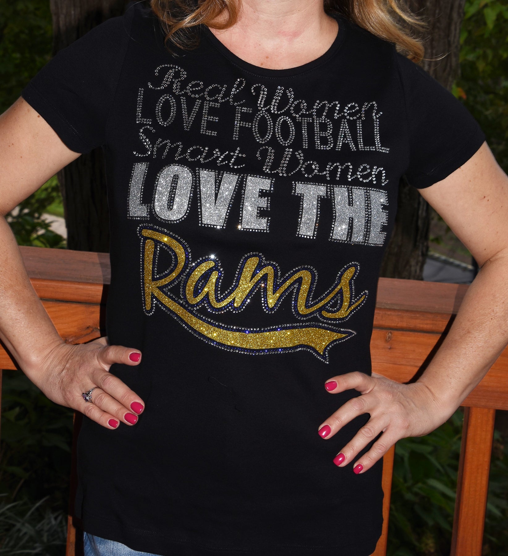 Carolina Bling Queen Chiefs Football Rhinestone Bling Shirt, All Sizes XS, S, M, L, XL, XXL, 1X, 2X, 3X, 4X, 5X Real Women Love Football Smart Women