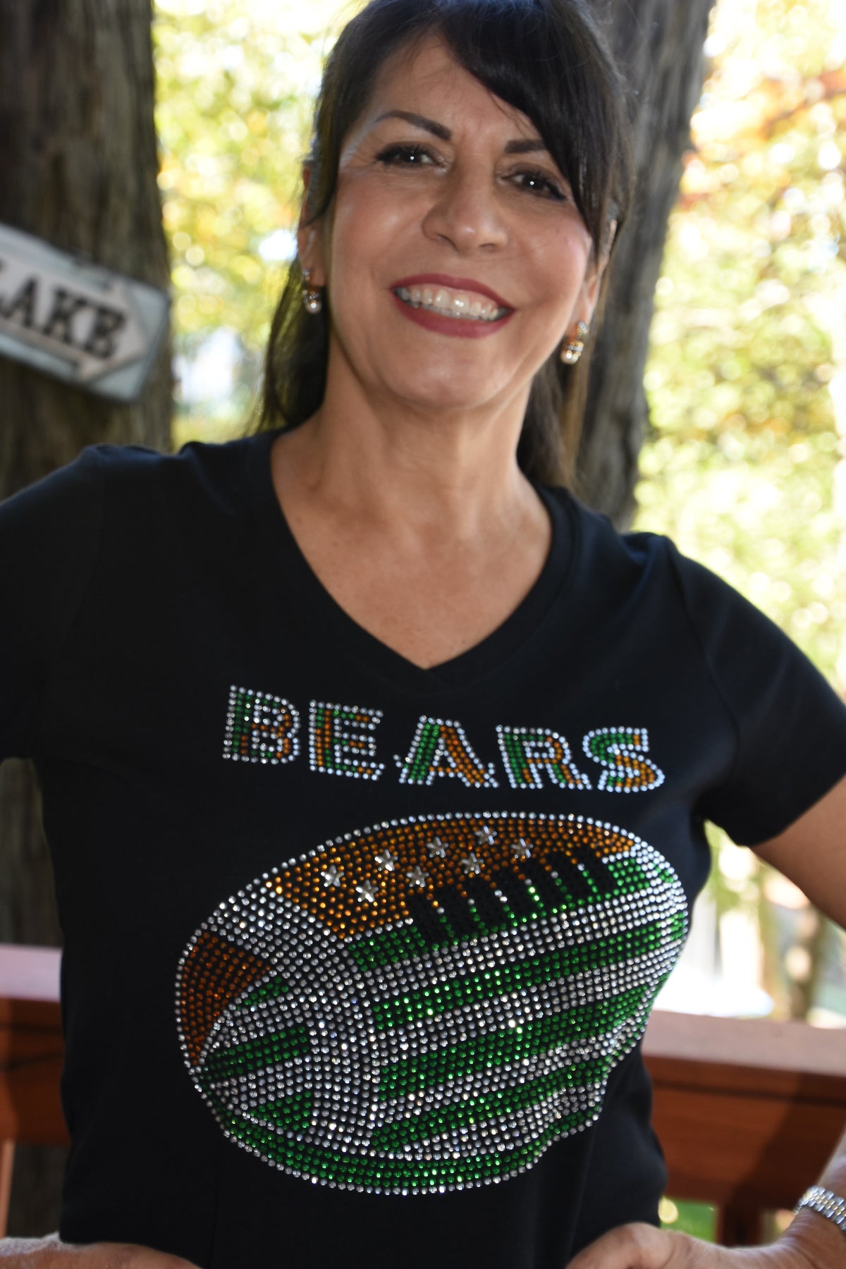 Bears football rhinestone glitter bling shirt XS, S, M, L, XL, XXL