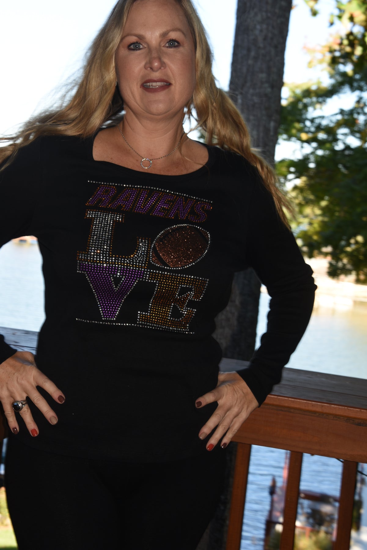 RAVENS RHINESTONE BLING SHIRT