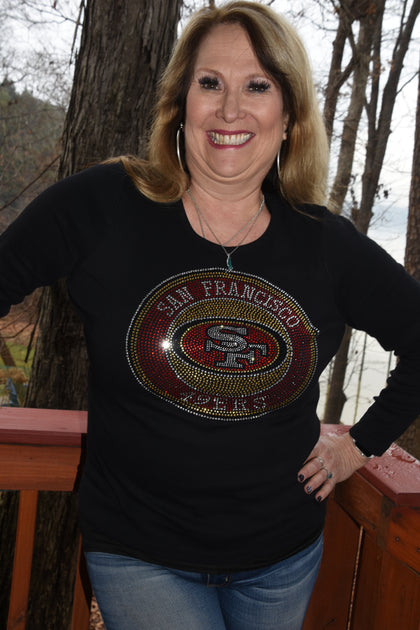 Carolina Bling Queen Ravens Football Rhinestone Bling Shirt, All Sizes XS, S, M, L, XL, XXL, 1X, 2X, 3X, 4X, 5X